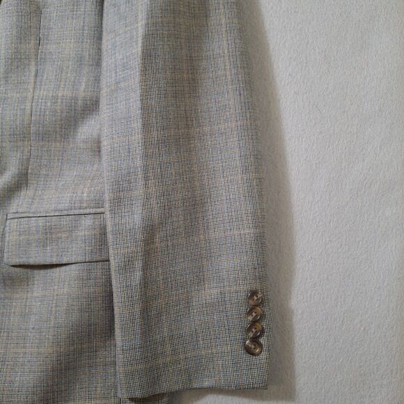 Lauren Ralph Lauren Men Glen Plaid Blazer 40R Sport Coat Silk Wool Union Made CA - Picture 2 of 15